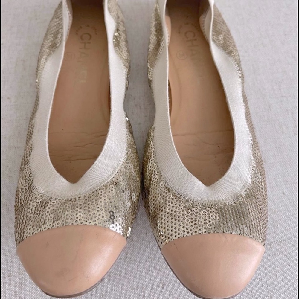 Chanel embellished flats